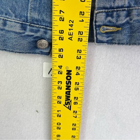 Tommy Jeans Jacket Large Ginny trucker Long Sleeve Full Button Up Vintage 90s - Picture 12 of 15